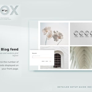 Minimal Blogger Theme with Sticky Sidebar and Grid Blog Layout Box No32 Customizable Template image 2
