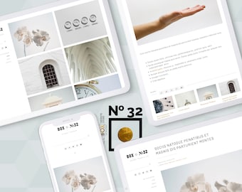 Minimal Blogger Theme with Sticky Sidebar and Grid Blog Layout ⊳ Box ⊡ No32 - Customizable Template