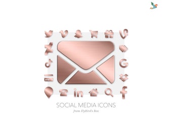 Social media and website icons - rose gold - Black Friday Sale | Cyber Monday