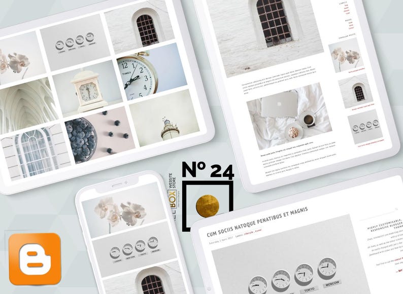 Box ⊡ No24 ⊳ Blogger Theme – Highly Customizable, Easy-to-Manage image 1
