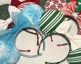 Orejas navideñas de Disney//Orejas de Mickey//Orejas de Minnie