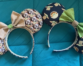 Orejas de Grogu Disney//Mandaloriano//Orejas de Minnie//Orejas de Mickey