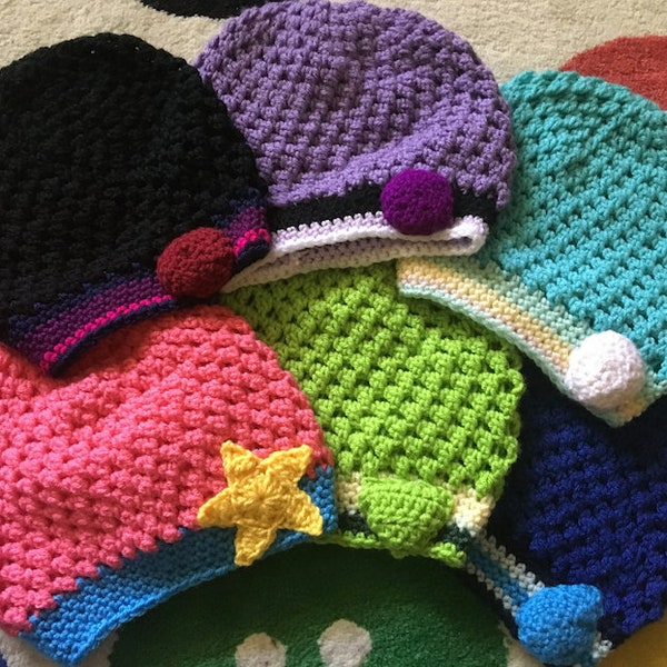 We Are The Crystal Gems!! Steven Universe Inspired Slouchy and Beanie Hats