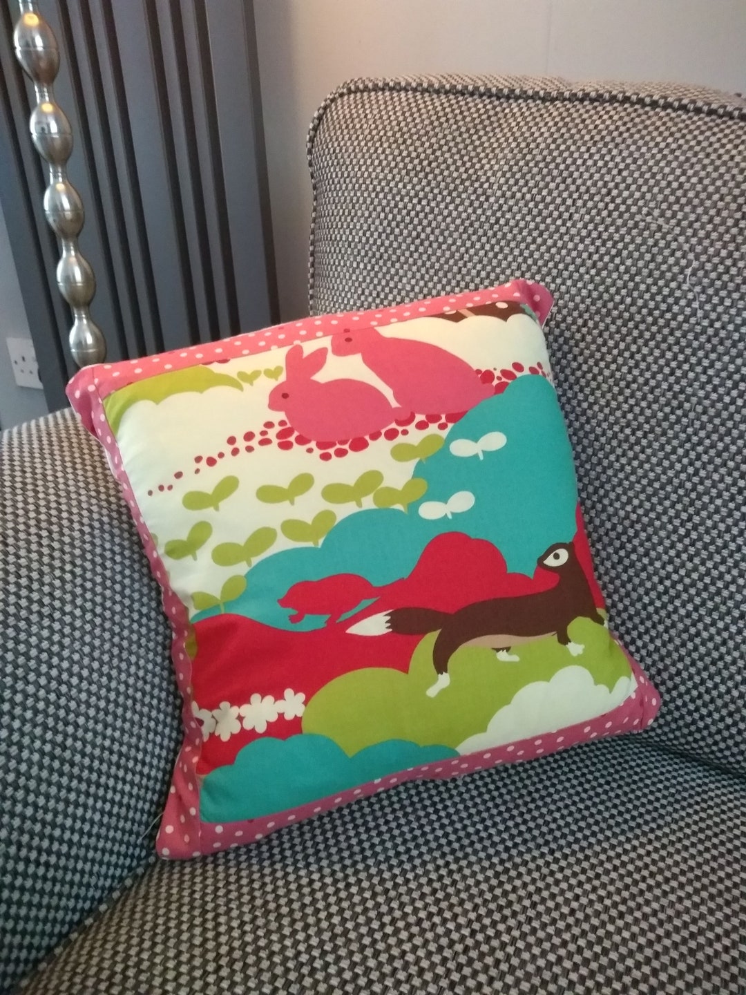 Child's Woodland Animal Cushion for Girl's Bedroom Etsy