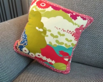 Child's woodland animal cushion for girl's bedroom