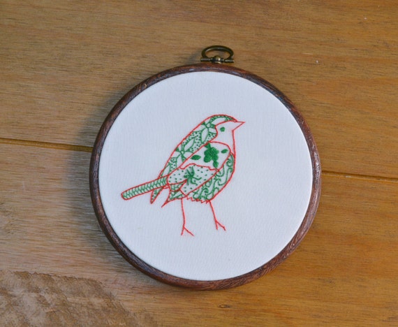 Embroidery Bird Embroidery Pattern Robin Embroidery Pattern Christmas ...