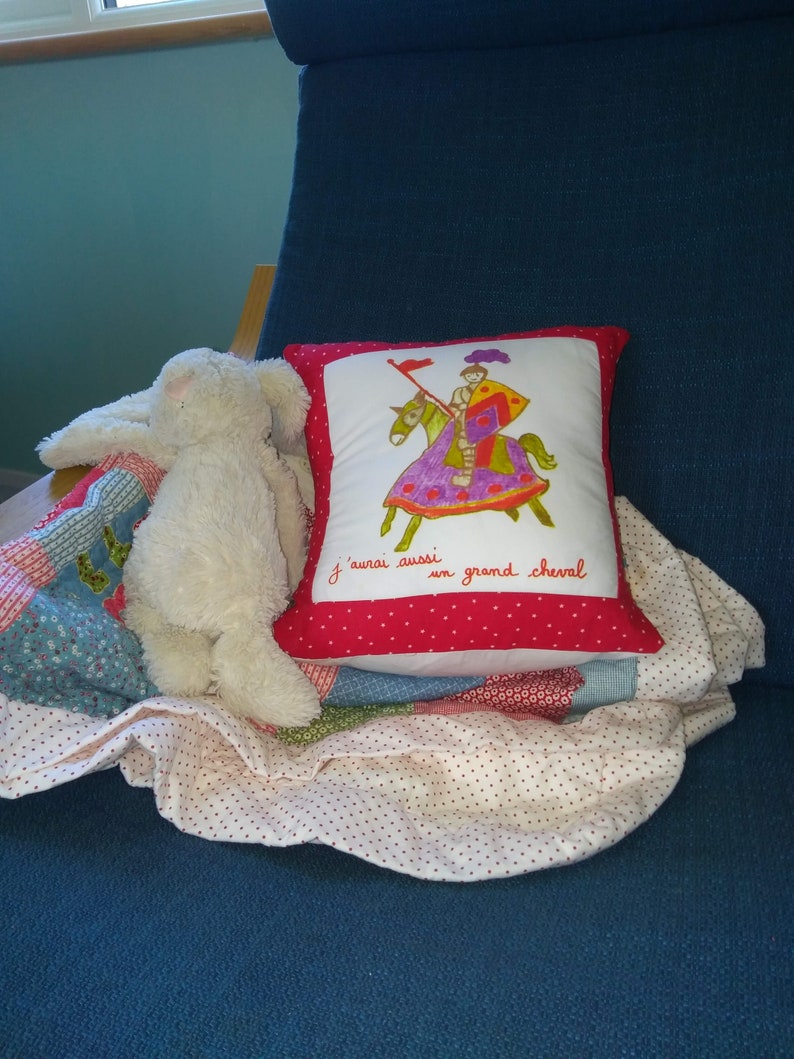 Knight cushion for a boy bedroom image 1