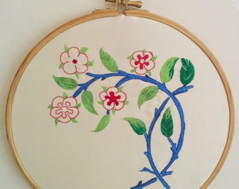 William Morris inspired hand embroidery