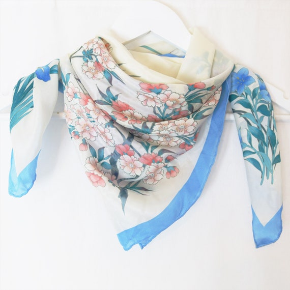 Les Belles Mini Alice Silk Scarf - Orange