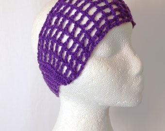 Purple Crochet Net Hairband – 51cm-60cm Small-Large