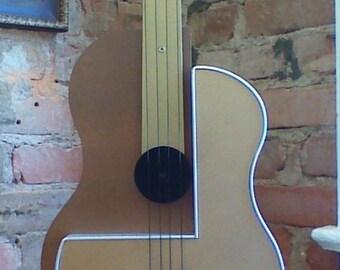 Guitar Sculpture, after Picasso, for the table top or wall mounted. The perfect gift or accessory for the musically inclined.
