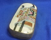 Vintage Copper Brass Porcelain Asian Shard Trinket Box