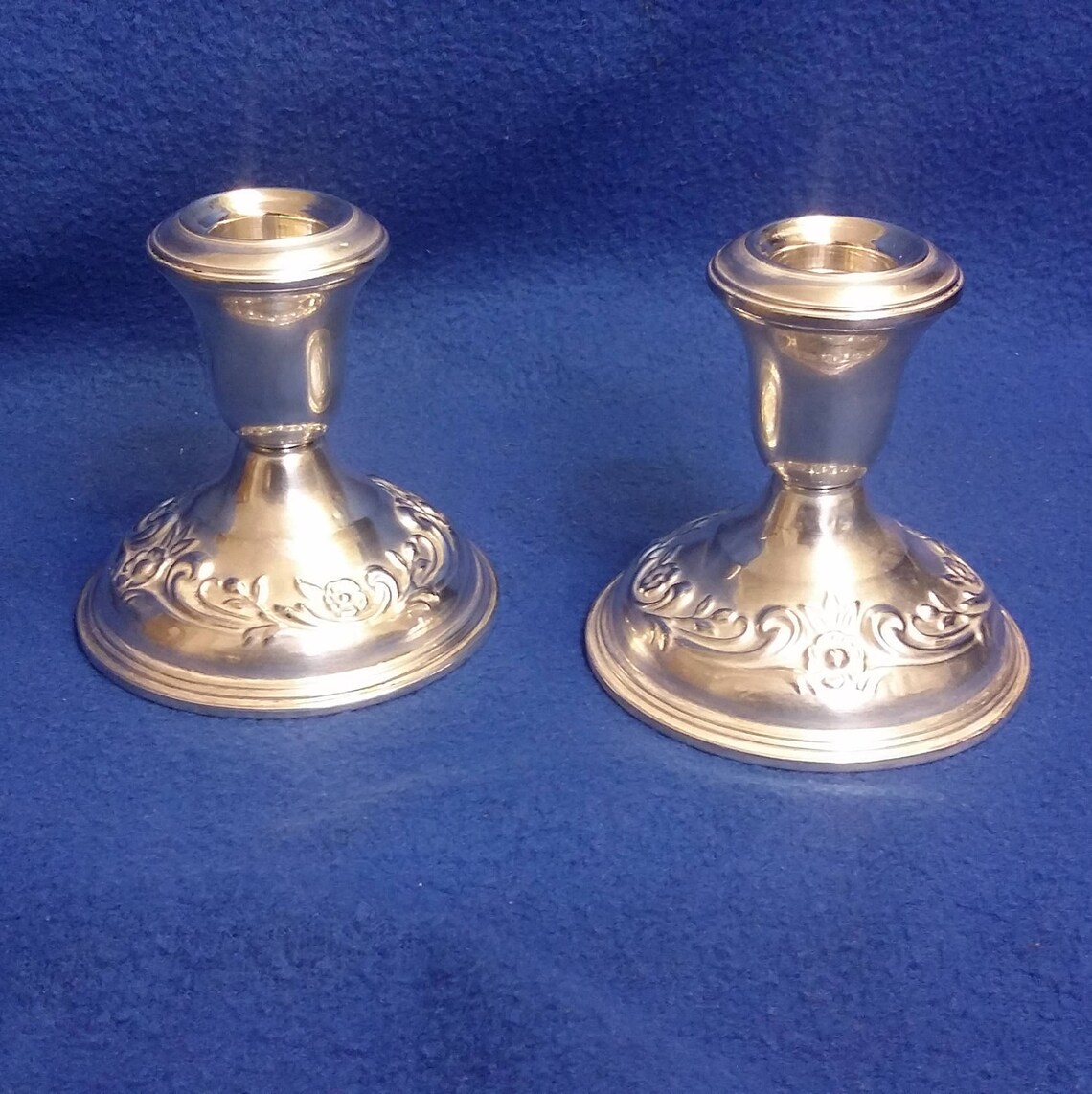 A Pair of Reed and Barton Sterling Silver Candle Holders Etsy