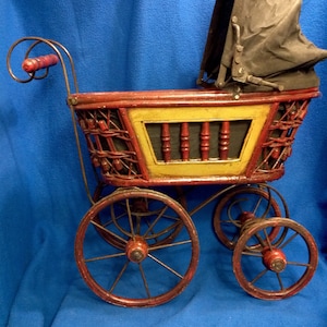 Wicker Doll Pram