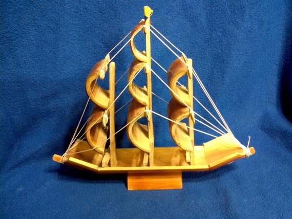 A 3 Mast Model Ship Etsy