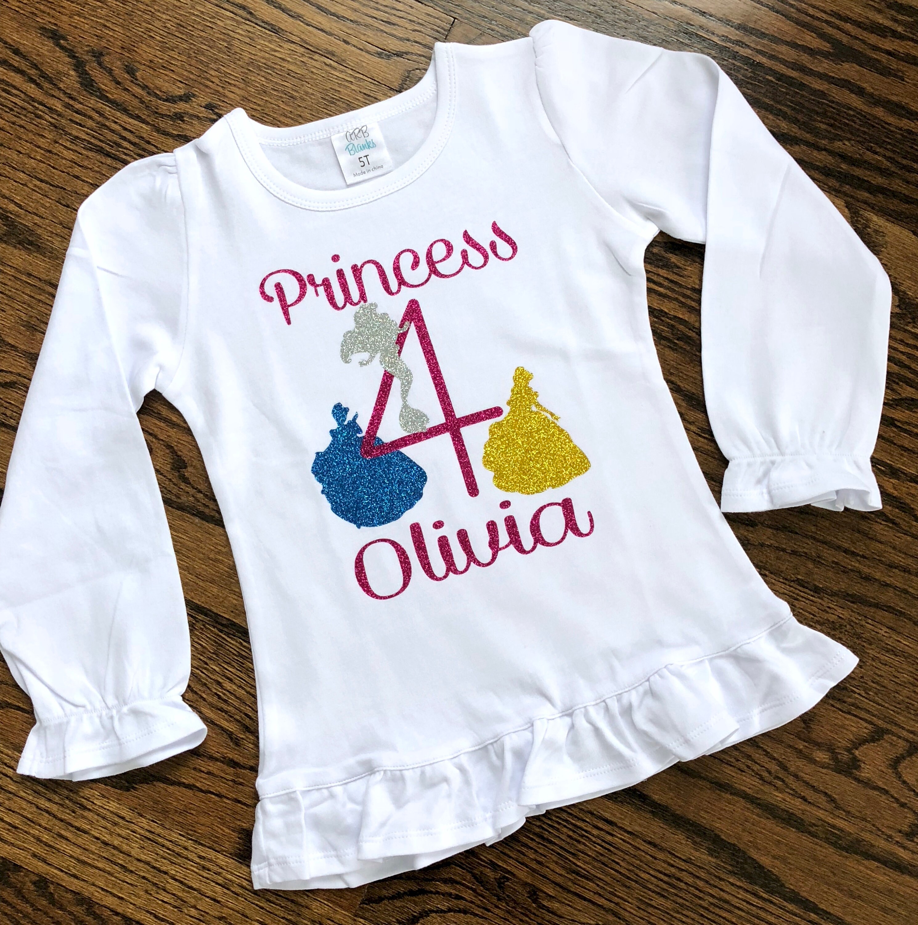 disney princess birthday shirt