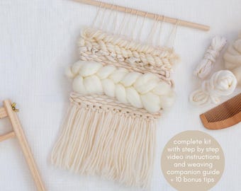 Intro to Weaving Kit for Beginners: Learn how to create woven textiles with this beginner friendly online class and weaving kit.