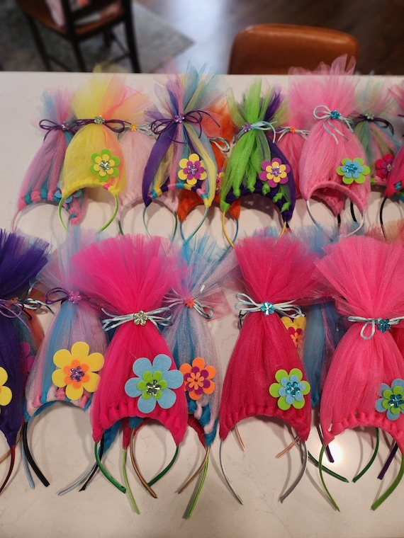 Lot D’accessoires Cheveux Trolls – Barrette, Bandeau, Pinces à Paillettes Rose, Neuf Avec étiquettes (3 Ans Et +)