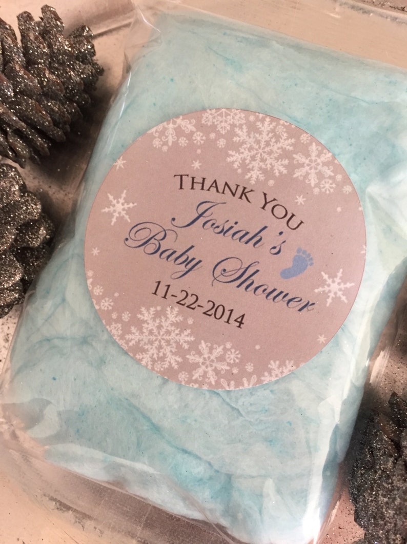 75 Custom Label Design Prepackaged Cotton Candy Favors