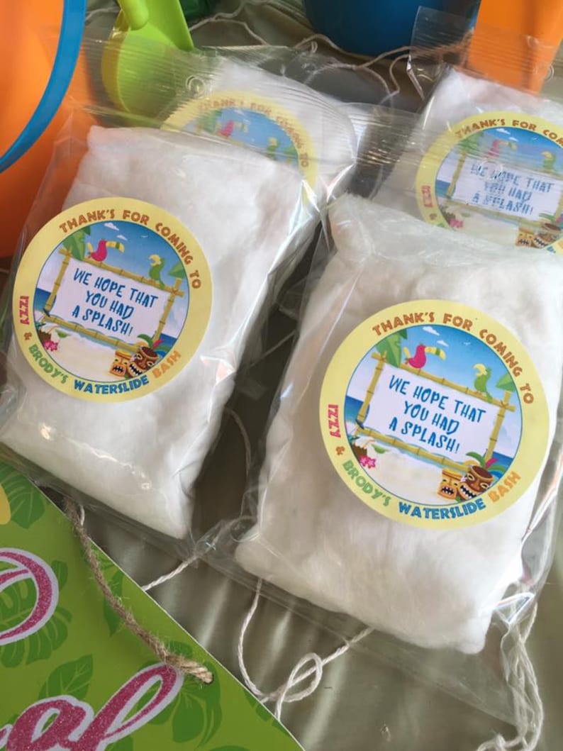 75 Custom Label Design Prepackaged Cotton Candy Favors