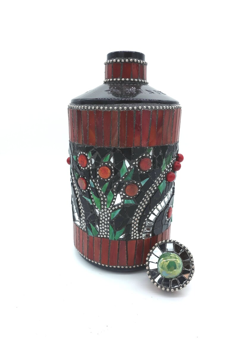 Christmas All Year Round Handmade Mosaic Art Bottle Etsy