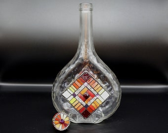 Magic Carpet - Hand Made Mosaic Art Bottle