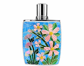 Spring Time - Handmade Stained Glass Mosaic Decorated Bottle