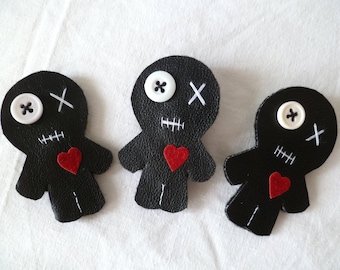 Voodoo Doll Brooch, Valentine's Day, Friend's Gift, Heart, boyfriend, witch accessory, lover gift, Wedding, Love gift, Bride, Groom, Couple