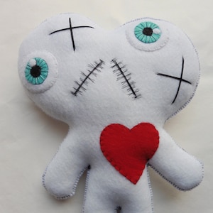 White Conjoined Twins Mummy Voodoo Doll Siamese, Circus, Puppet, Freak Show, Love, Valentine, Wedding, Cabinet of curiosities, Engagement