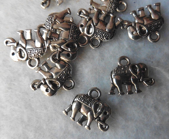 Orecchini Pendenti Con Ciondolo Charm Elefante Con Perline Di Agata - Foto 6