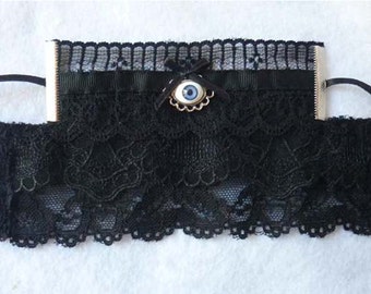 Brazalete de luto, gótico, victoriano, boda gótica, steampunk, LARP, cyber gótico, pulsera punk, Halloween, joyería anatómica
