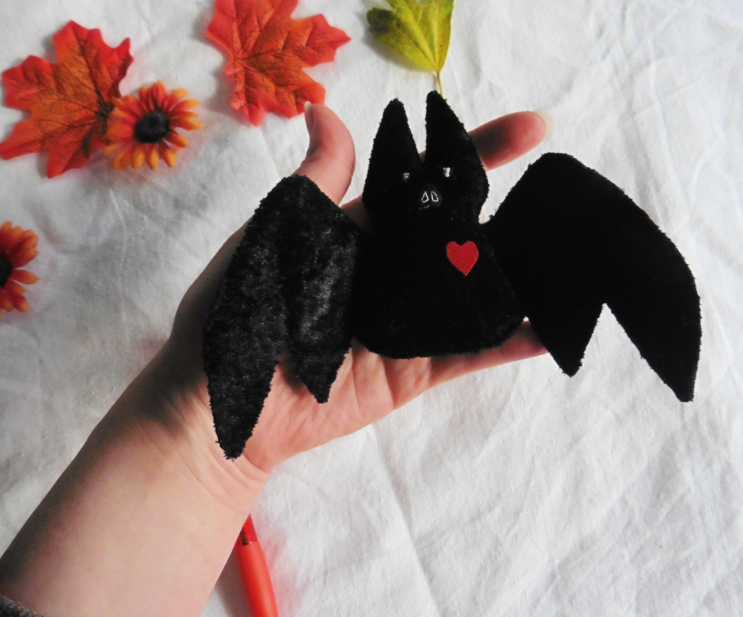 アートドール ぬいぐるみ 桜コウモリ ハンドメイド アートドール