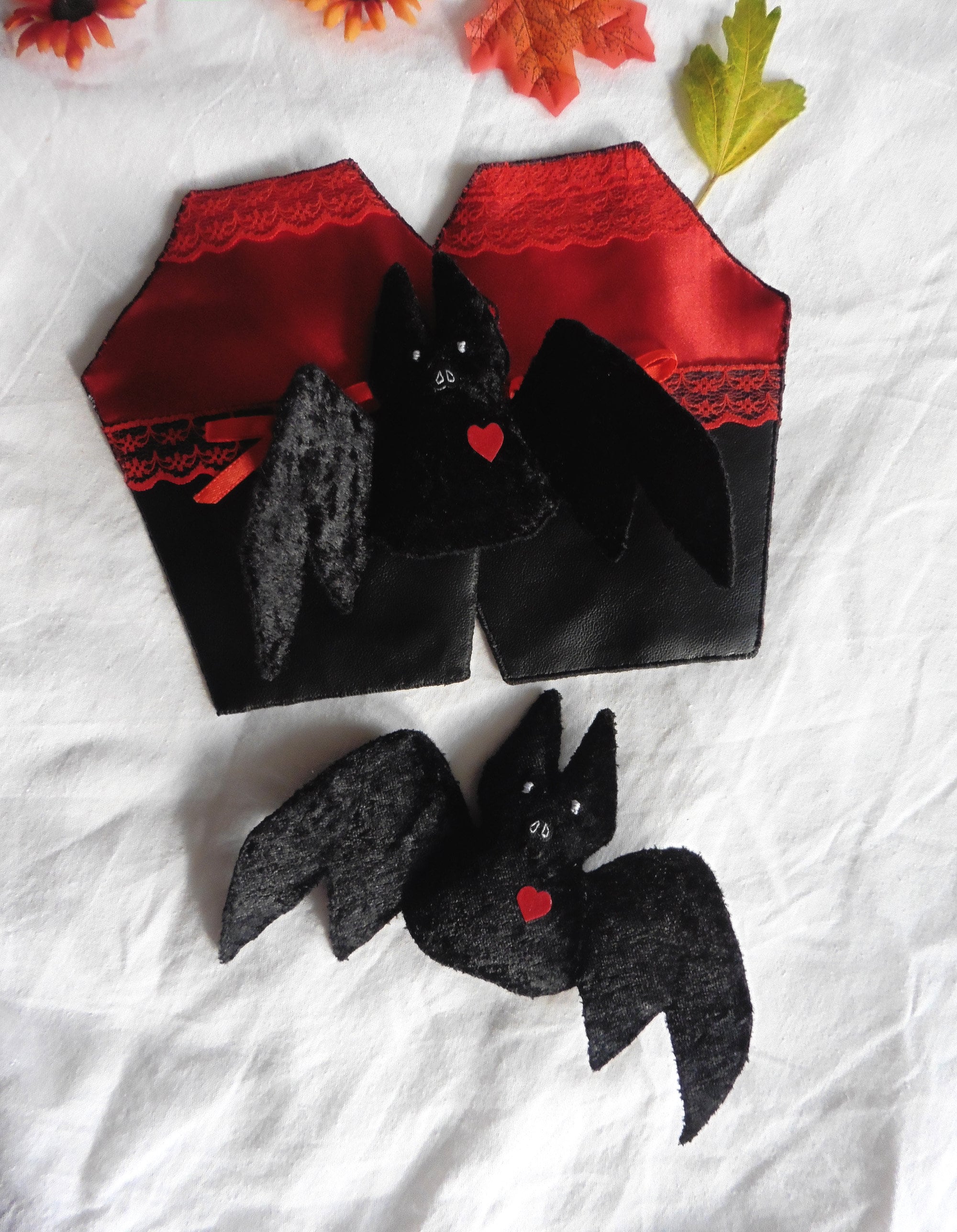 アートドール ぬいぐるみ 桜コウモリ ハンドメイド