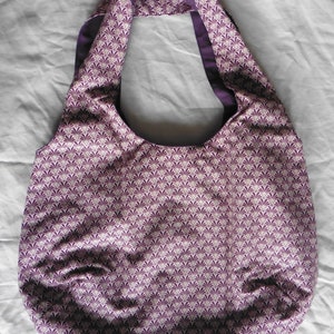 Sac Besace Cabas Shopping Art Déco Palmettes Violet Prune Or, Sac épaule, sac à main, Tote bag, Cadeau femme, mère, maman, courses, Sac été