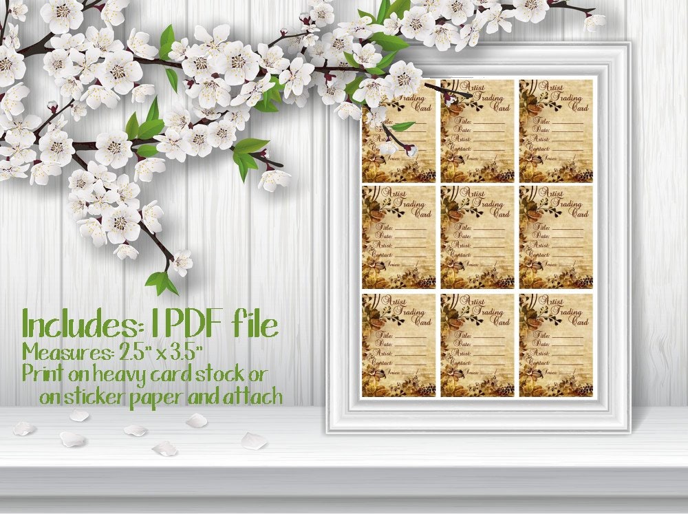 ATC / ACEO Artist Trading Card / Art Cards Editions & Originals Labels vintage II 0113 Etsy