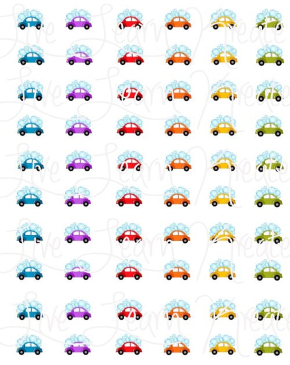 Car Wash Planner Sticker Printables - Etsy