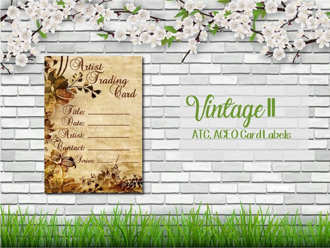 ATC / ACEO Artist Trading Card / Art Cards Editions & Originals Labels vintage II 0113 Etsy