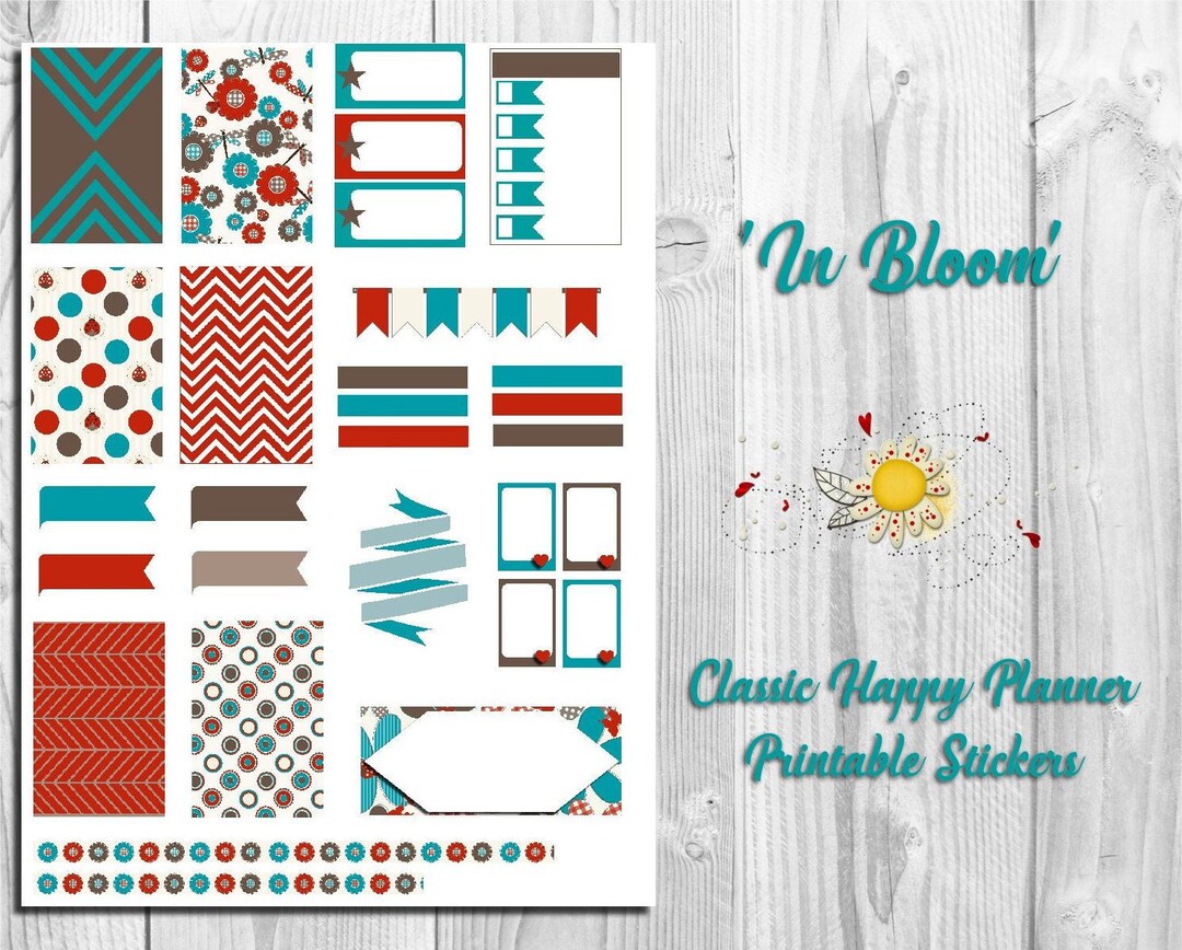 Classic Happy Planner Printable Inserts - in Bloom - Etsy