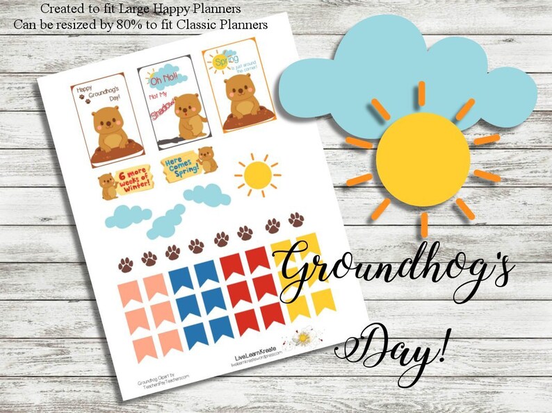 Groundhog's Day - Planner Printables - Etsy