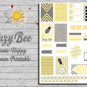 Happy Planner, Planner Printable, Stickers, MAMBI - Buzy Bee 0109