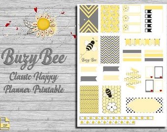 Happy Planner, Planner Printable, Stickers, MAMBI - Buzy Bee 0109