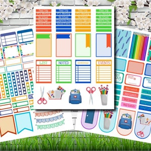 School Days - Happy Planner Stickers Printable - Weekly Planner ...