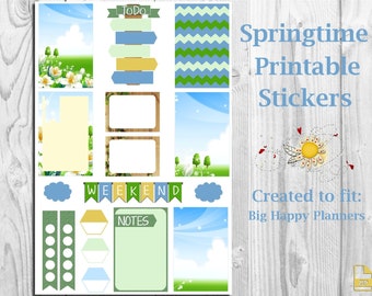 Happy Planner, Planner Printables, Stickers - BHP Springtime