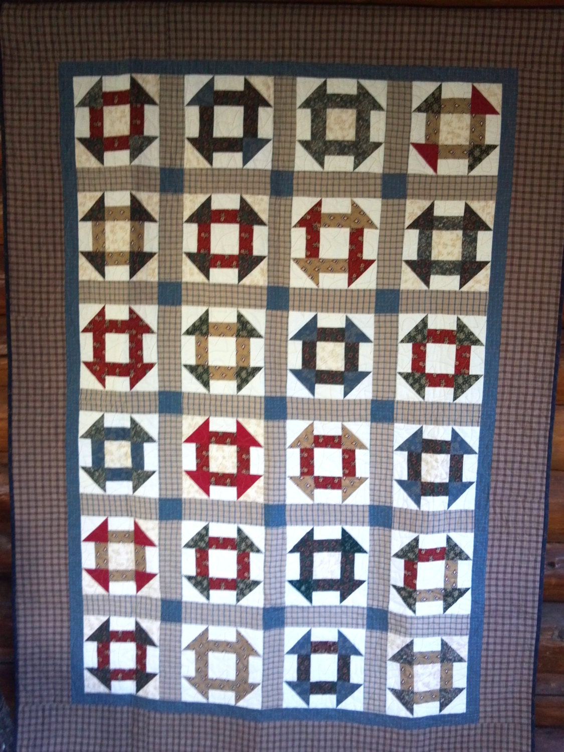 Churn Dash Quilt. 57 X 80 Inches. A Traditional Block Pattern Etsy