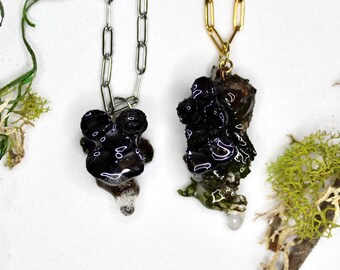 Real Mushroom Necklace, Resin Fungi Pendant | One-of-a-kind Mycology Gifts, Cottagecore & Nature Inspired Jewelry