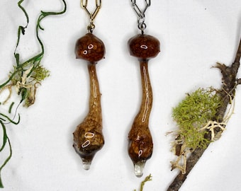 Real Mushroom Necklace, Resin Fungi Pendant | One-of-a-kind Mycology Gifts, Cottagecore & Nature Inspired Jewelry