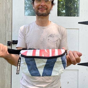 Handmade Canvas Fanny Pack, Minimalist Travel Mens Bag