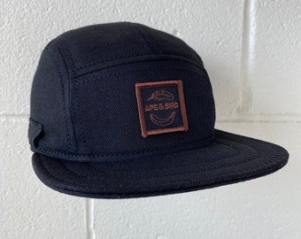 Handmade Denim 5-Panel Cap with Pencil Holder