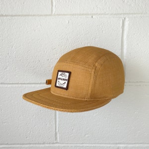 Golden Hat , Camper Cap , Five Panel Cap , Handmade Hat , Denim Cap ...