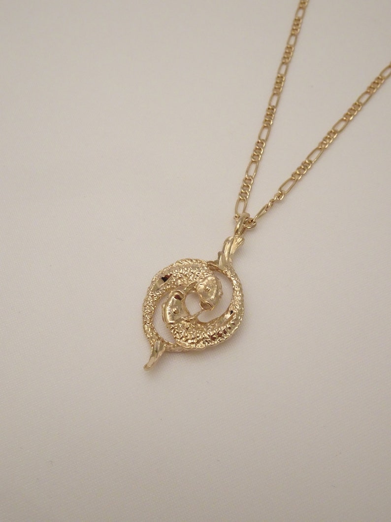 Gold Pisces Necklace Charm Pendant Zodiac Sign Celestial Uni Men - Pisces Gold Pendant Gold Pisces Necklace Charm Pendant Zodiac Sign Celestial Uni Men - Pisces Gold Pendant